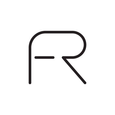 fr ilk harf vektör logosu