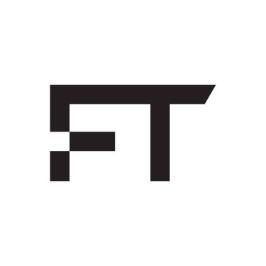 ft ilk harf vektör logosu