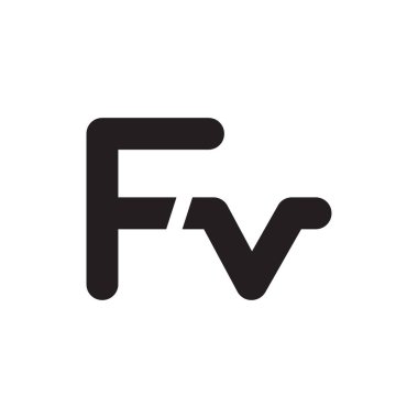 fv ilk harf vektör logosu