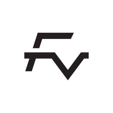 fv ilk harf vektör logosu