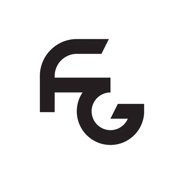 fg ilk harf vektör logosu