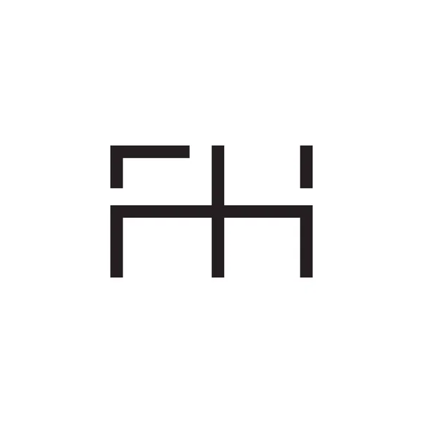 Fh初期文字ベクトルロゴ — ストックベクタ