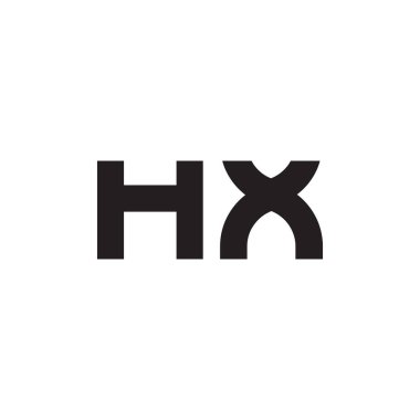 hx ilk harf vektör logosu