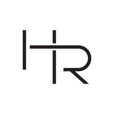 hr ilk harf vektör logosu