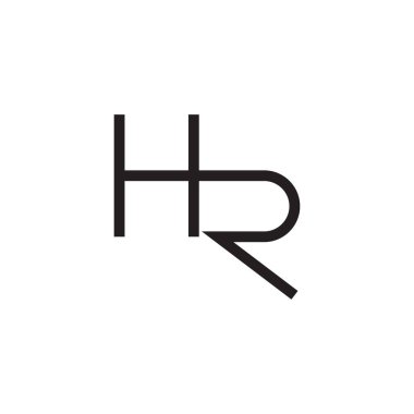hr ilk harf vektör logosu