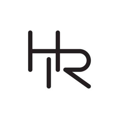 hr ilk harf vektör logosu