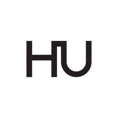 hu ilk harf vektör logosu
