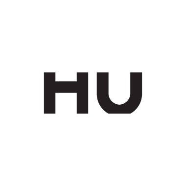 hu ilk harf vektör logosu