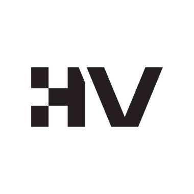 hv ilk harf vektör logosu