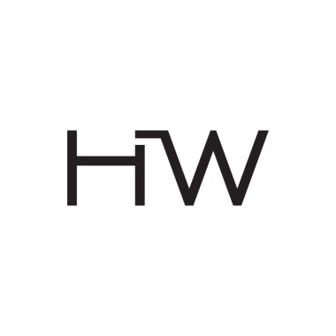 hw ilk harf vektör logosu