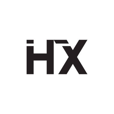 hx ilk harf vektör logosu