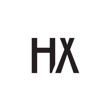 hx ilk harf vektör logosu
