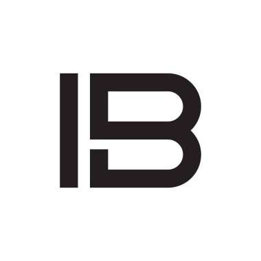 ib ilk harf vektör logosu