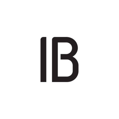ib ilk harf vektör logosu