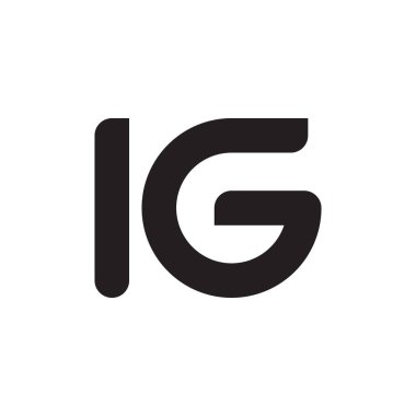 ig ilk harf vektör logosu