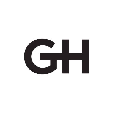 gh ilk harf vektör logosu