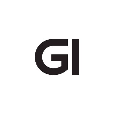 gi ilk harf vektör logosu