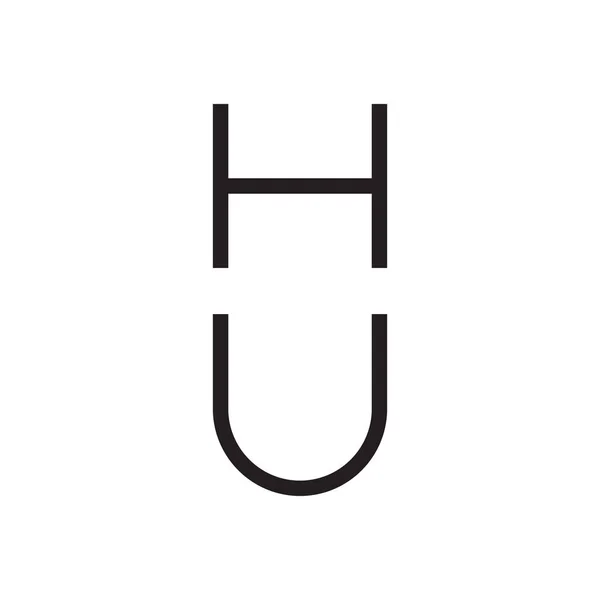 Hu初始字母向量标识 — 图库矢量图片