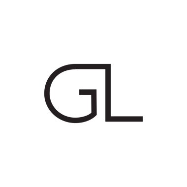 gl ilk harf vektör logosu