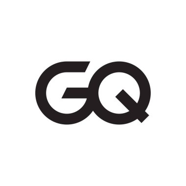 gq ilk harf vektör logosu