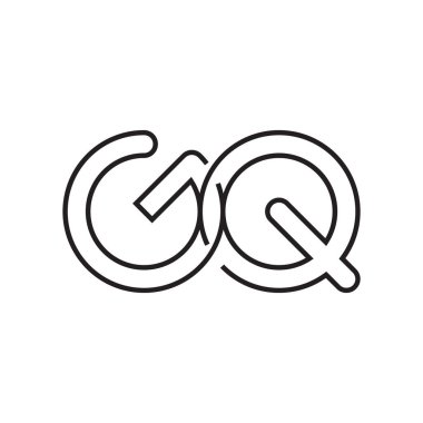 gq ilk harf vektör logosu