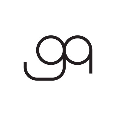 gq ilk harf vektör logosu