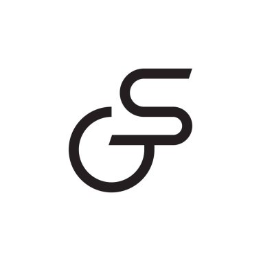 gs ilk harf vektör logosu