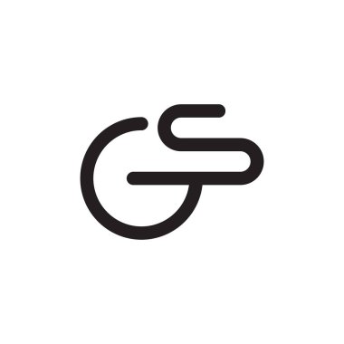gs ilk harf vektör logosu