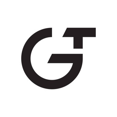 gt ilk harf vektör logosu