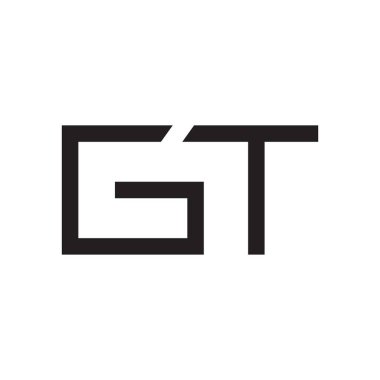 gt ilk harf vektör logosu