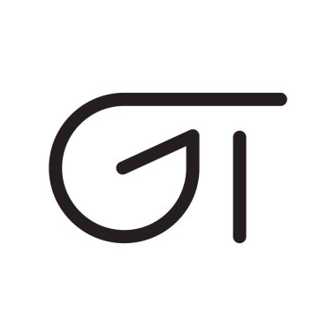 gt ilk harf vektör logosu