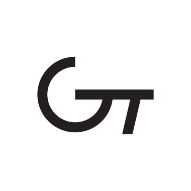 gt ilk harf vektör logosu