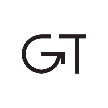 gt ilk harf vektör logosu