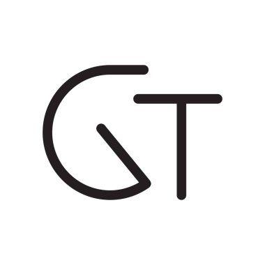 gt ilk harf vektör logosu