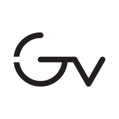 gv ilk harf vektör logosu
