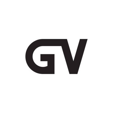 gv ilk harf vektör logosu