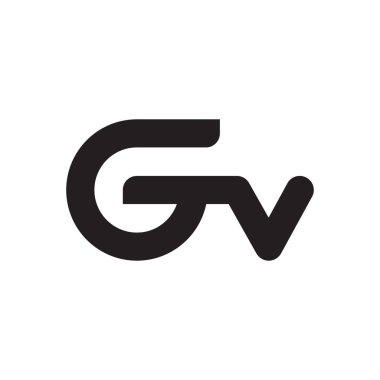 gv ilk harf vektör logosu