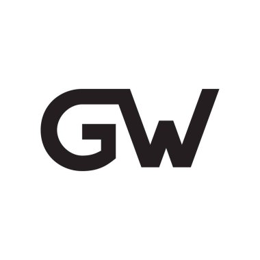 gw ilk harf vektör logosu