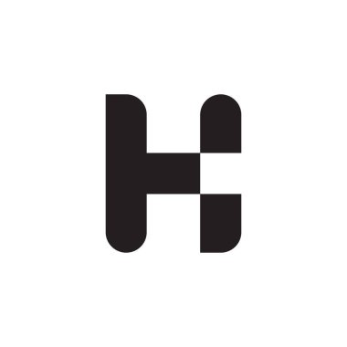 h ilk harf vektör logosu