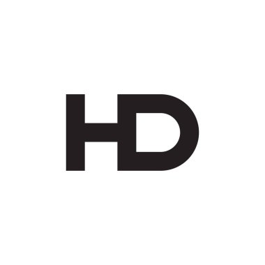 hd ilk harf vektör logosu