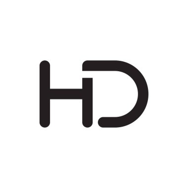 hd ilk harf vektör logosu