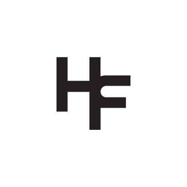 hf ilk harf vektör logosu
