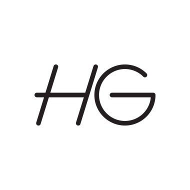 hg ilk harf vektör logosu