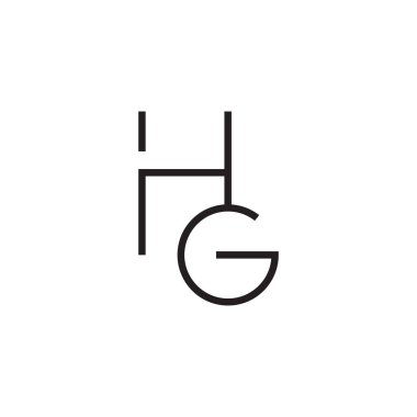 hg ilk harf vektör logosu
