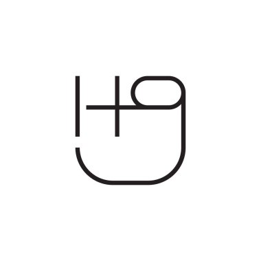 hg ilk harf vektör logosu