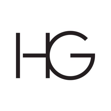 hg ilk harf vektör logosu