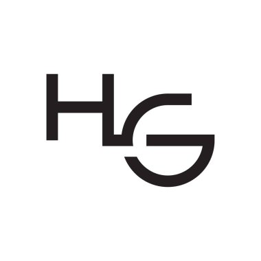 hg ilk harf vektör logosu