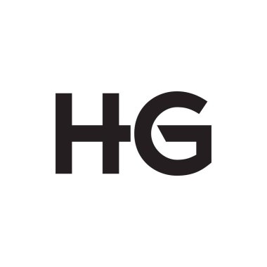 hg ilk harf vektör logosu