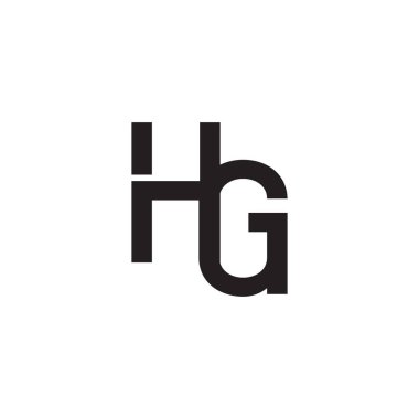 hg ilk harf vektör logosu