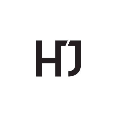 hj ilk harf vektör logosu